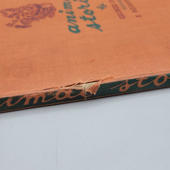 1945 Animal Stories Childrens Book Clothbound Hardcover Color Illustrations - Picture 4 of 12
